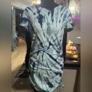 NWT Victoria Secrets Pink Blue Tie-Dye Short Sleeve Mini Dress